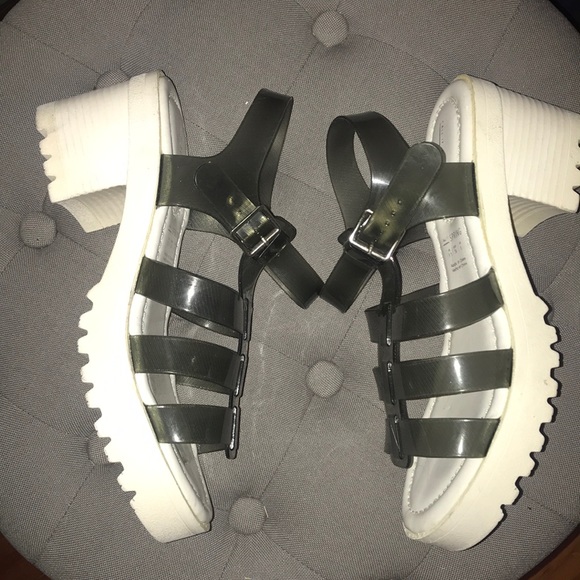 Call It Spring Shoes - Plastic Jelly Platform Sandals